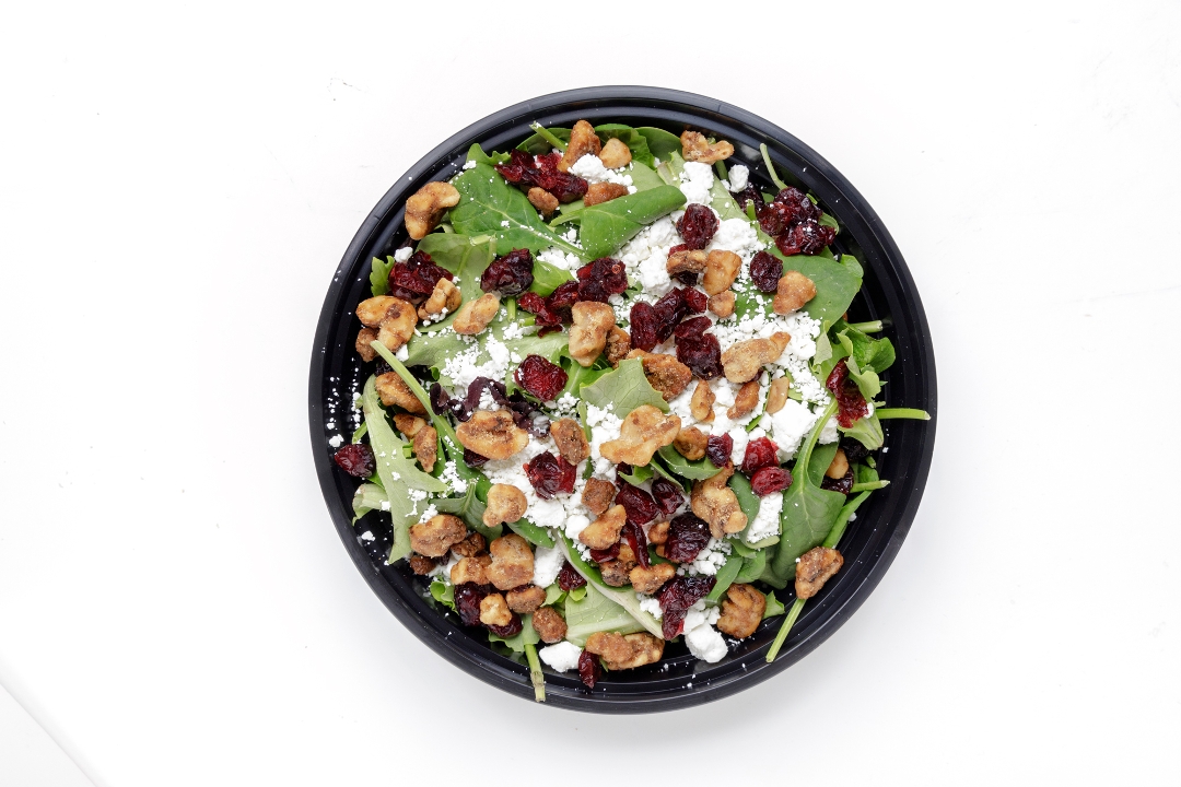 Mixed Greens w/ Goat Cheese, Dried Cranberries & Candied Walnuts